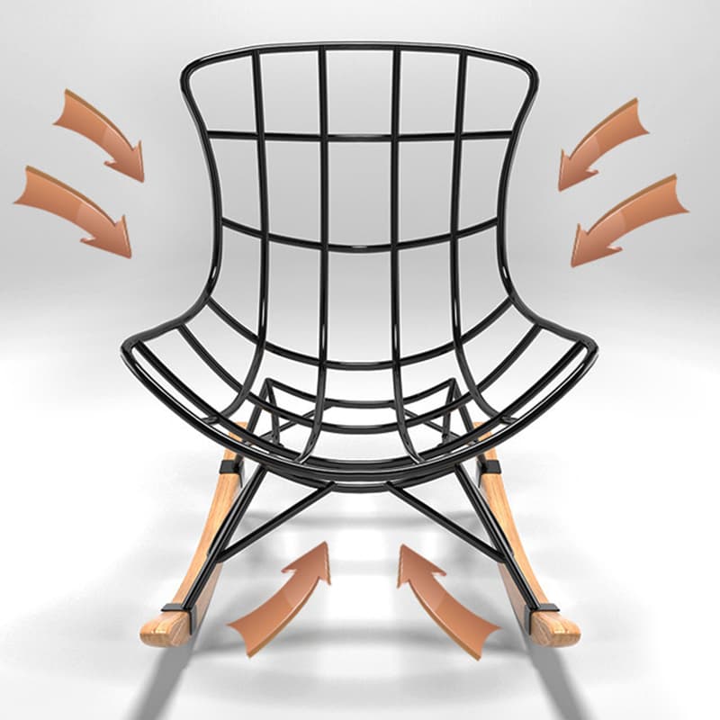 Stylish Upholstered Indoor Rocking Chair with Natural Wood Legs - image 18