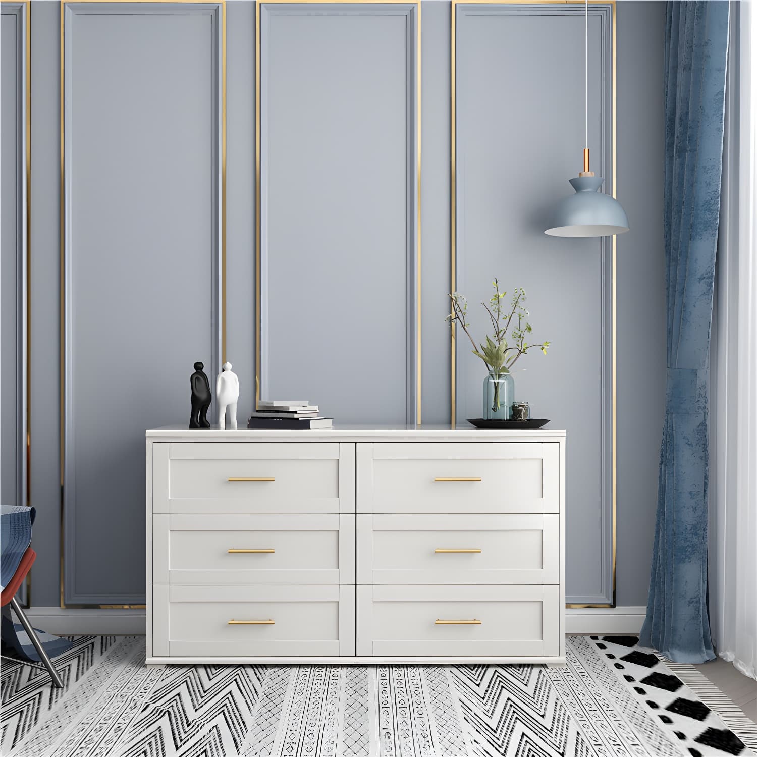 Classic Glam Storage Chest Solid Wood Storage Chest Dresser , 17.55 Inch Width