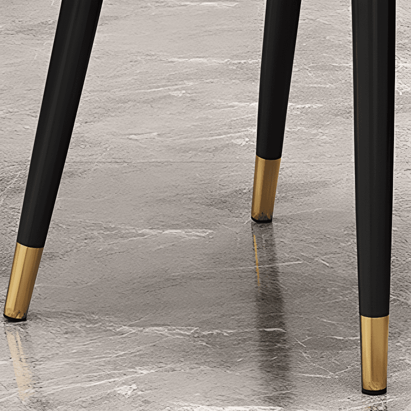 Contemporary Restaurant Armless Chair with Solid Back Panel, Upholstered Metal Legs - image 15