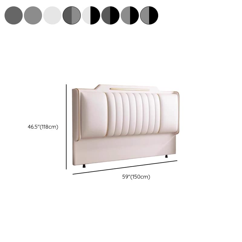 Art Deco Style Panel Headboard in Pine Wood with No Distressing, Camelback Shape for King/Queen/Full Bed, Featuring Sponge Upholstery and Standard Height - image 13