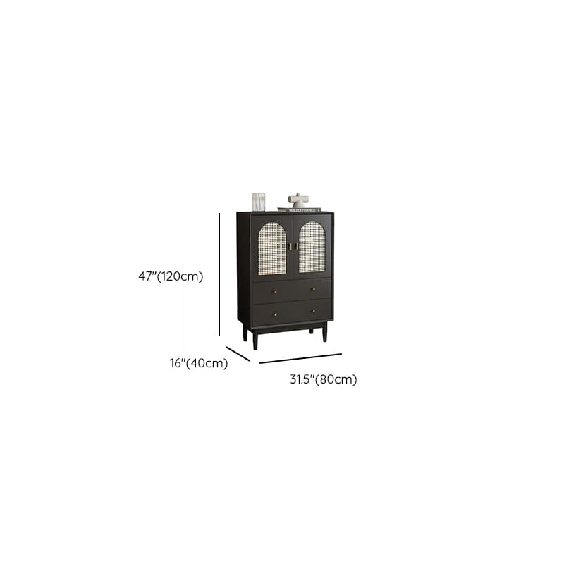 Matte Black Simplistic Wardrobe Combo with 2 Interior Shelves - image 9