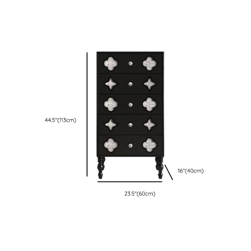 Simple Midnight Black Horizontal/Vertical Lumber Double Dresser/Lingerie Chest with 9 Drawers/5 Drawers/6 Drawers - image 20