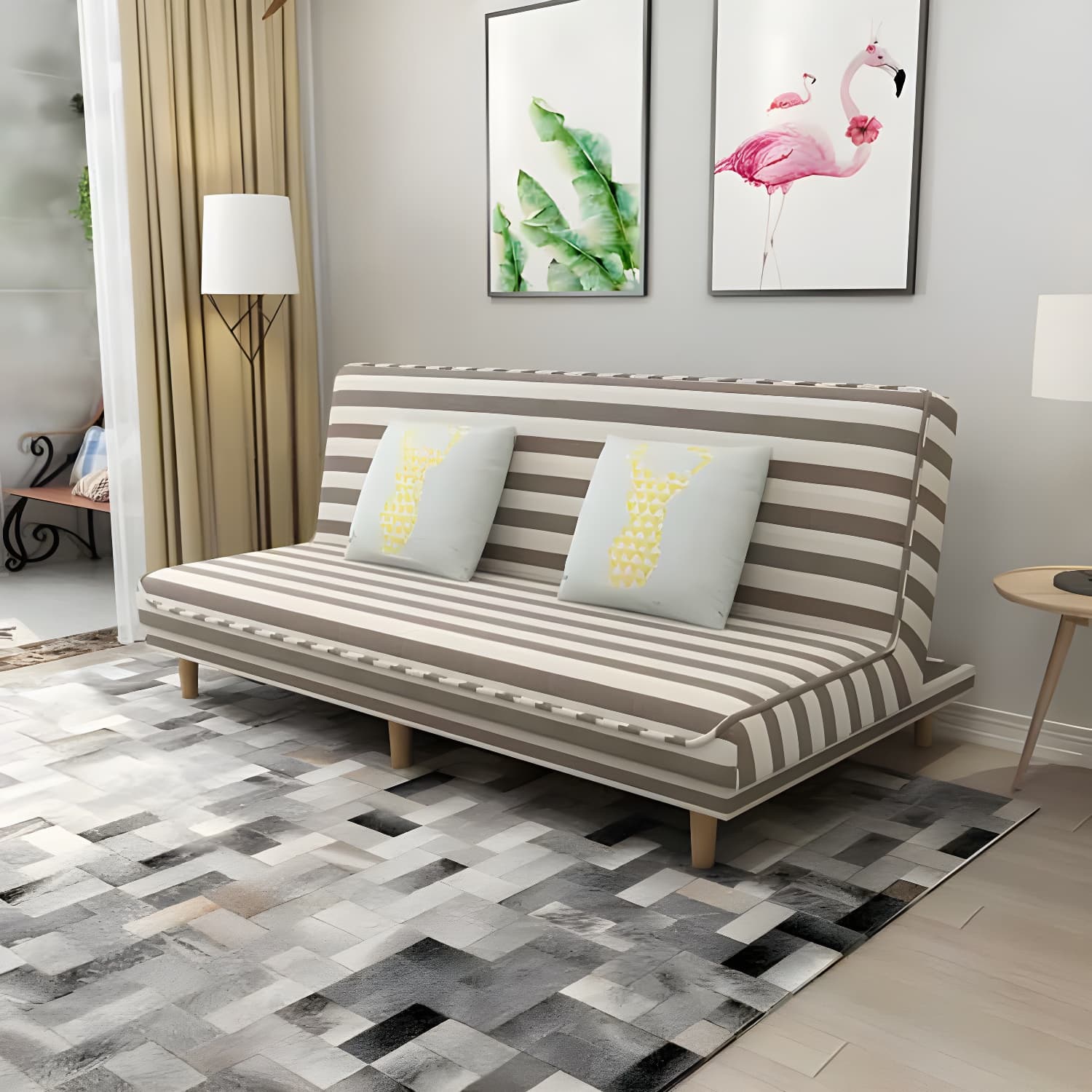 Convertible Armless Sofa 48"W Modern Sofa with Cotton Blend for Living Room - image 23