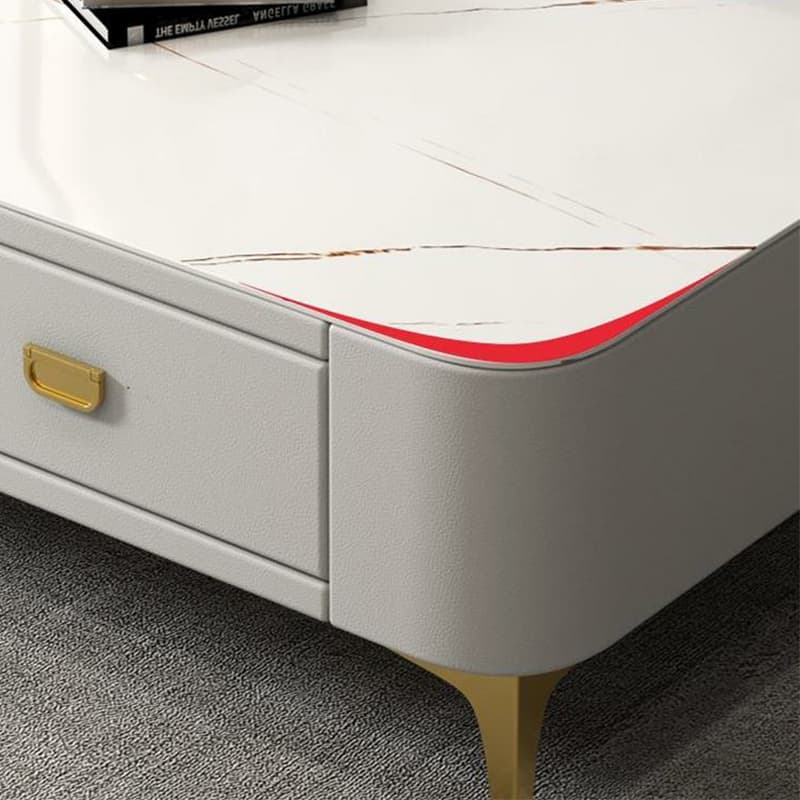 Modern Oblong Stone Coffee Table with Water and Scratch Resistant - image 14