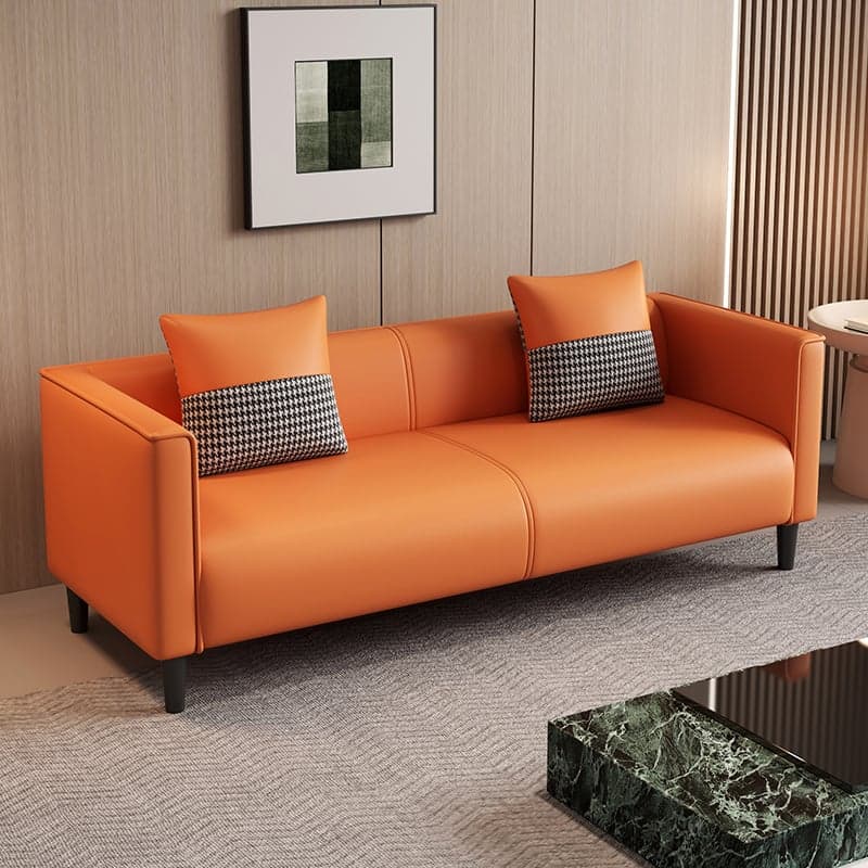 Elegant Sitting Room Sofa/Loveseat in Dove Grey, Tangerine, and Ivory with Solid and Manufactured Wood Construction - image 8