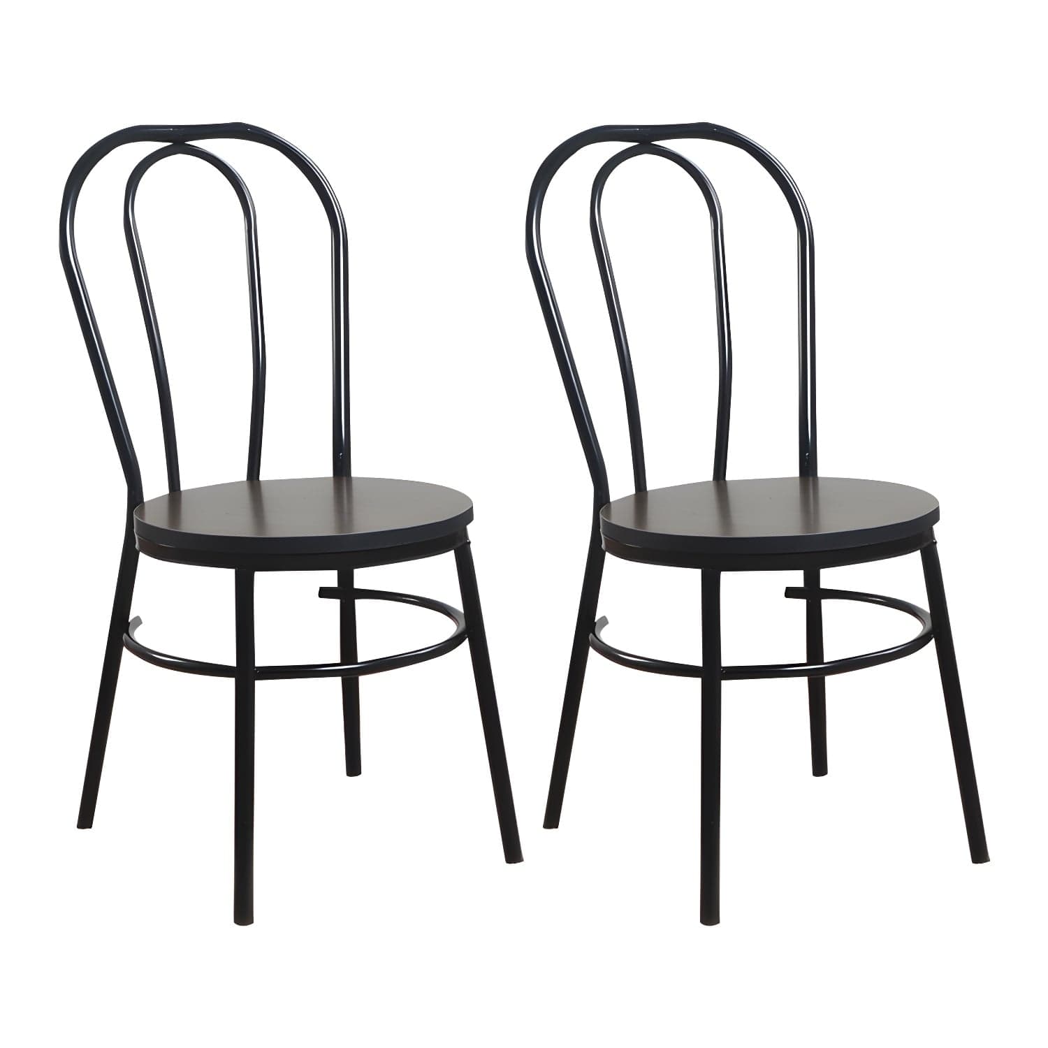 Contemporary Metal Dining Room Chairs Open Back Dining Armless Chair for Home Use - image 3