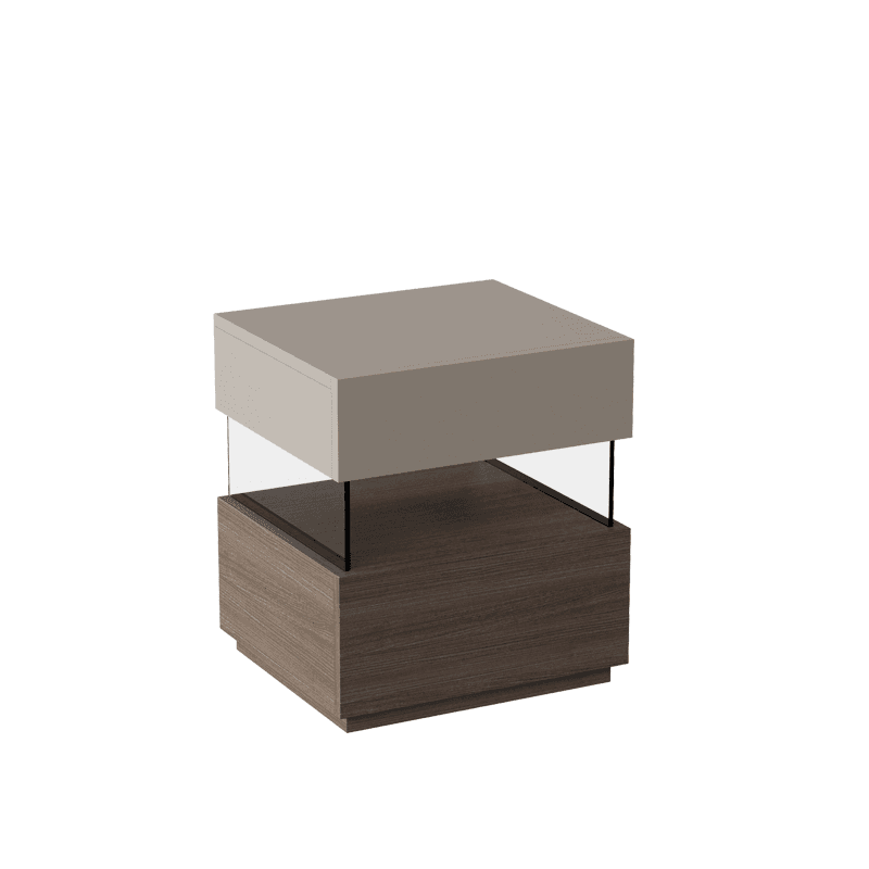 Modish Nightstand With Drawer Organization Featuring 2 Drawers, 1 Shelf, and Lumber Countertop - image 5