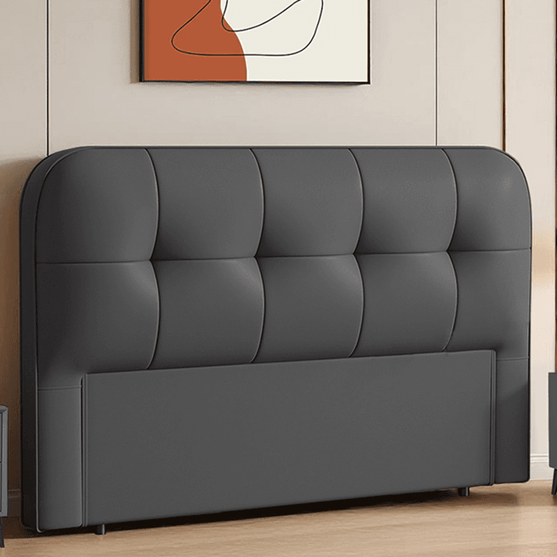 Simplistic Style Panel Headboard with No Distressing, Piled Tufted Rectangular Shape for King/Queen/Full Bed, Featuring Sponge Upholstery Fill and Standard Height