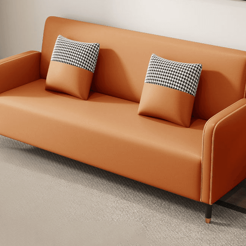 Contemporary Solid Color Tear Resistant Standard Sofa in Light Gray/Olive Green/Ivory, Seats 3 with 2 Pillows - image 15