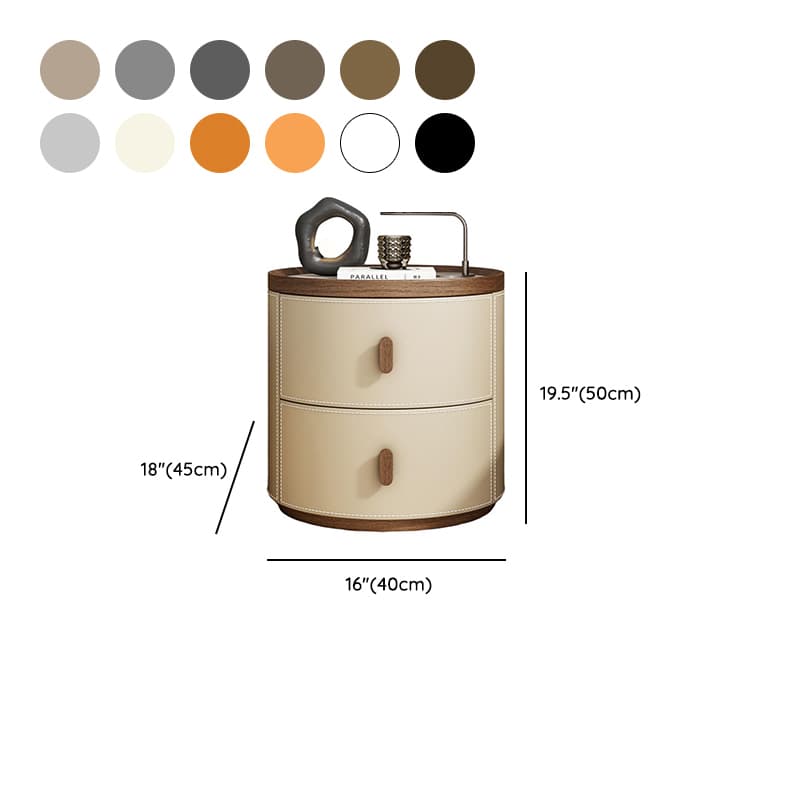 Art Deco 2 Tiers Nightstand With Drawer Storage and Stone Countertop - image 18