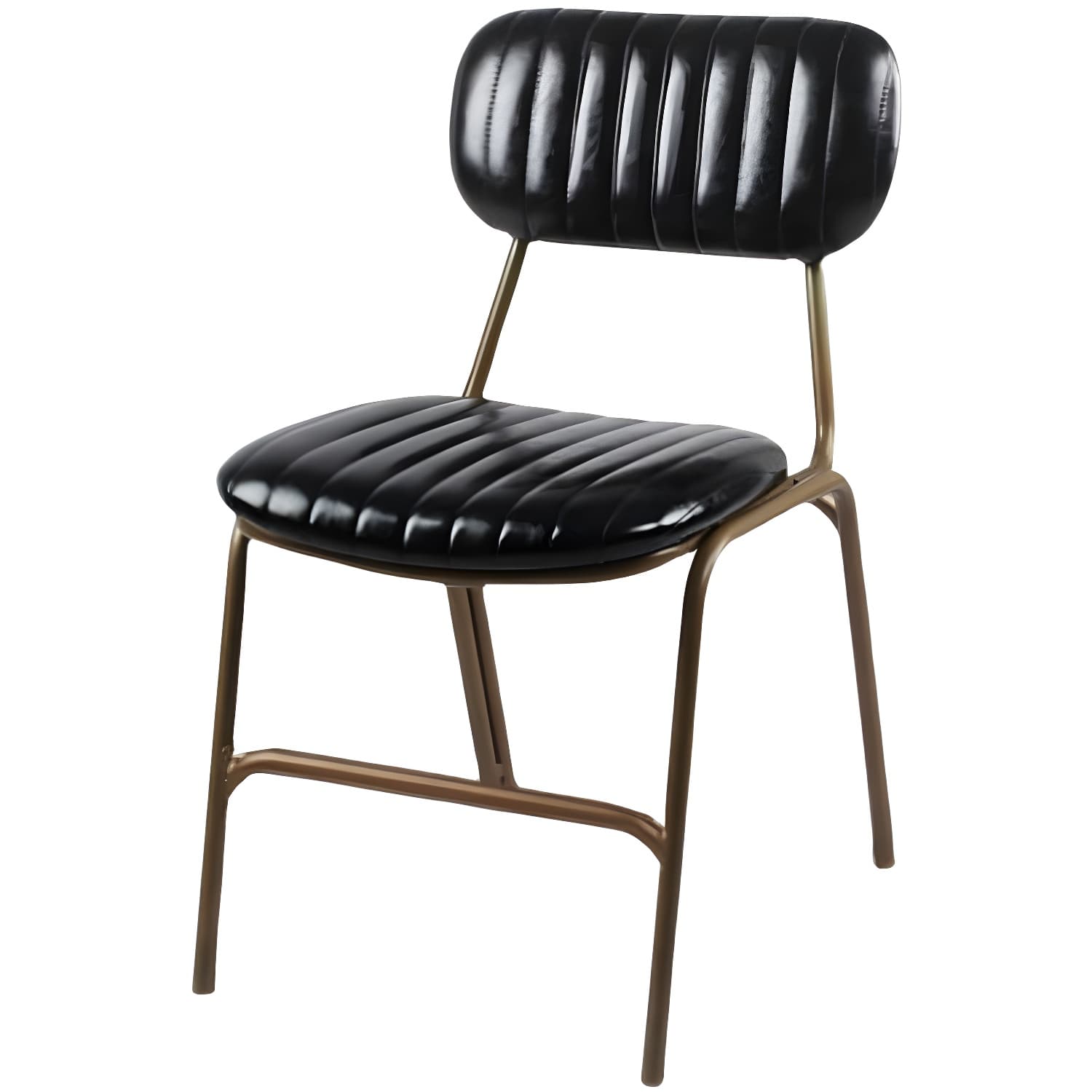 Industrial Metal Dining Room Chairs Open Back Dining Side Armless Dining Chairs (Set of 2) - image 15