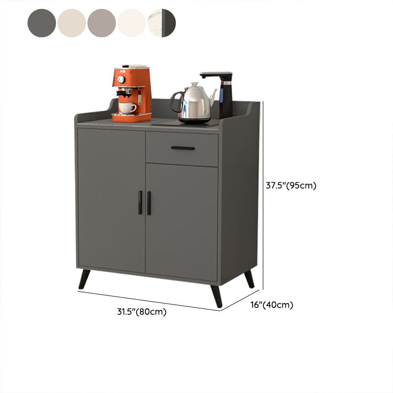 Contemporary Wood Sideboard Credenza with Stone Countertop and Drawers Included - image 14