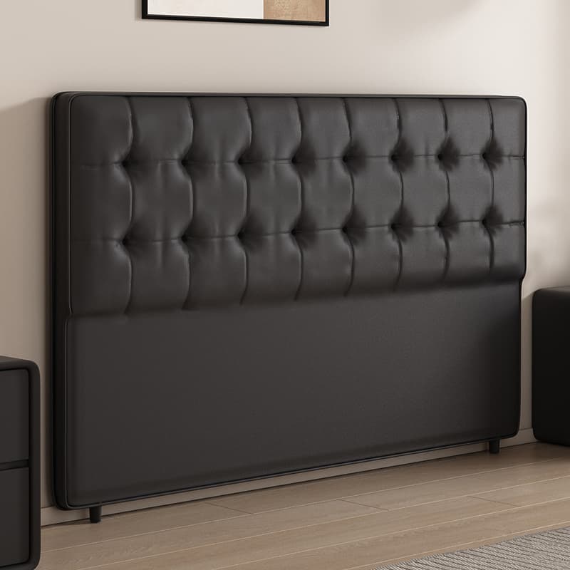 Minimalist Free-standing Standard Full(54"W x 75"L) Wood/ Upholstery Panel No Distressing With Legs and Stitch-tufted