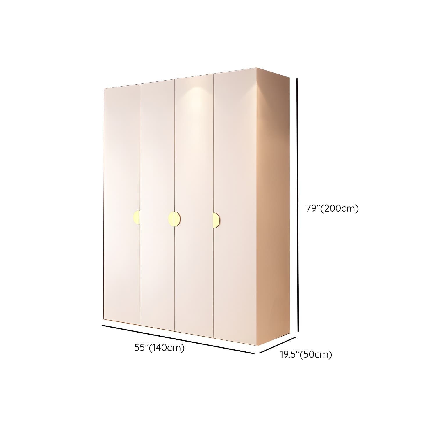 Chic White Wood Wardrobe Armoire with Clothing Rod & Shelves - image 11