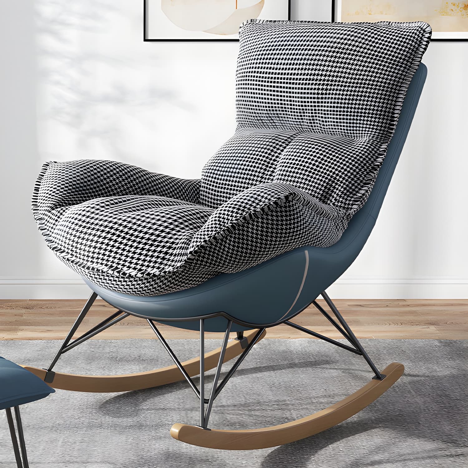Modern Leisure Chaise Rocking Chair Lounge Upholstered Chaise for Living Room - image 16