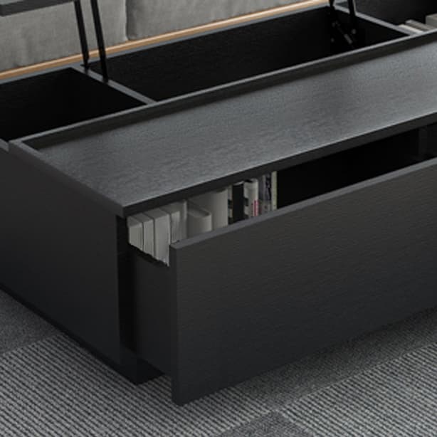 Modern Lift Top Wood Coffee Table with 2 Drawers and Trunk Storage - image 11