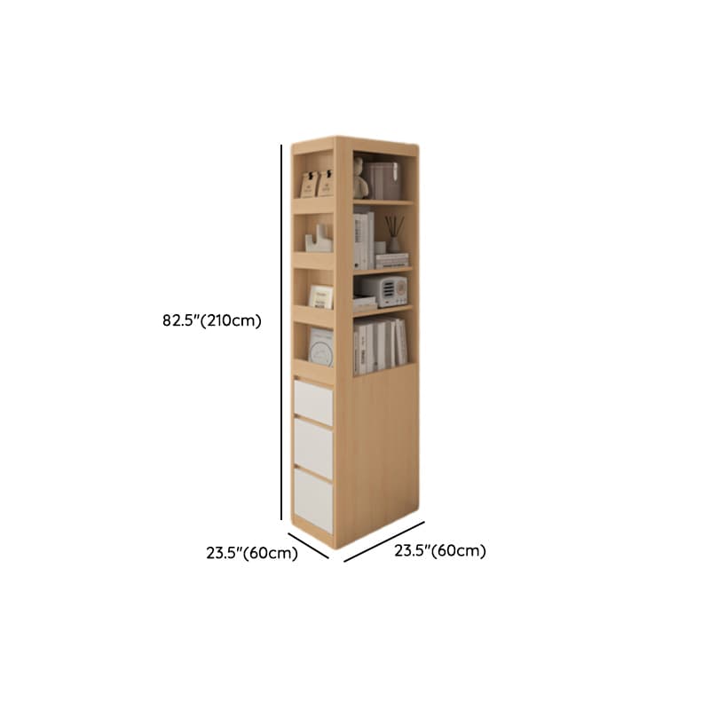 Modern Simple Style Rectangular Decorative Cabinet with 4 Exterior Shelves, Lumber Countertop in Wood Color, Soft Close Drawer, and Stain Resistant - image 13