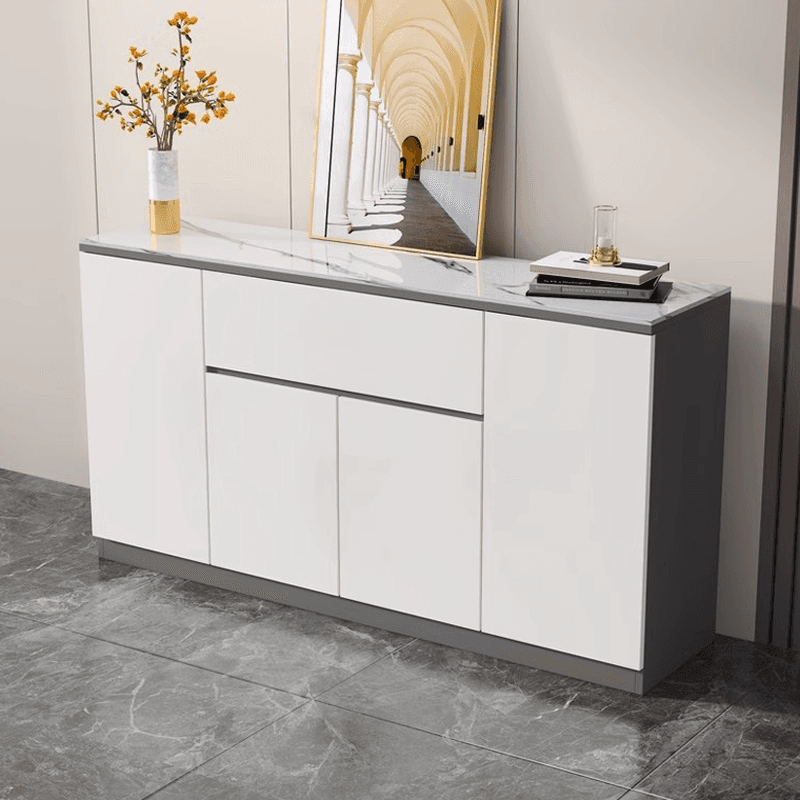 Standard/Wide Modish Adaptable Shelf Sideboard with Pantry Hutch and Sintered Stone Countertop, 3 Drawers/2 Drawers/Single Drawer & 3 Doors/4 Doors - image 3