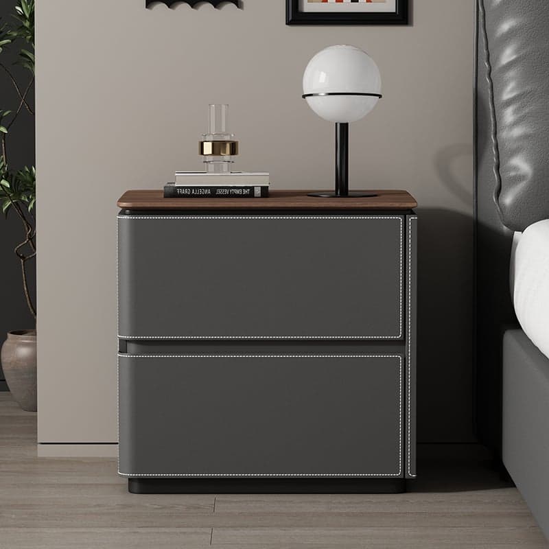 Organic Modern Nightstand With Drawer Organization featuring 2 Drawers and Composite Wood Countertop - image 3