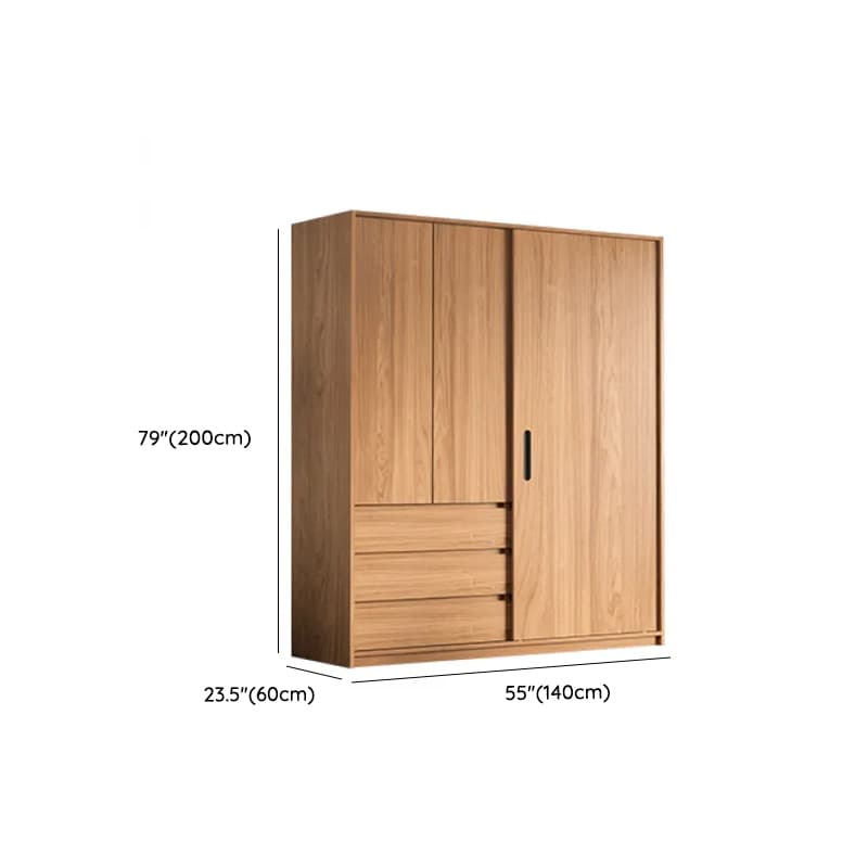 Unfinished Color Independent Wardrobe Armoire in Solid Oak - image 7