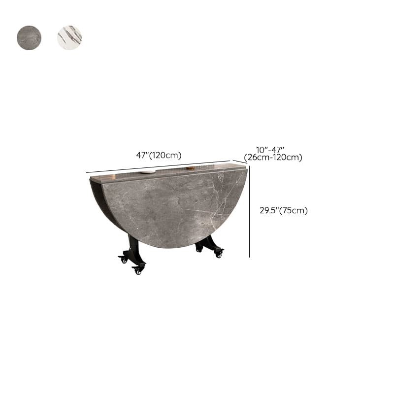 Manufactured Wood Top Extendable Dining Table with Metal Legs - image 10