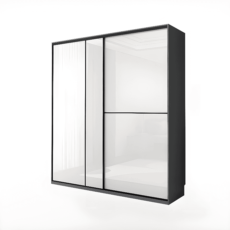 Art Deco Freestanding Chalk Manufactured Wood Cabinet Armoire with Hanging Rod, Interior Shelves & Soft Close Drawer - image 23