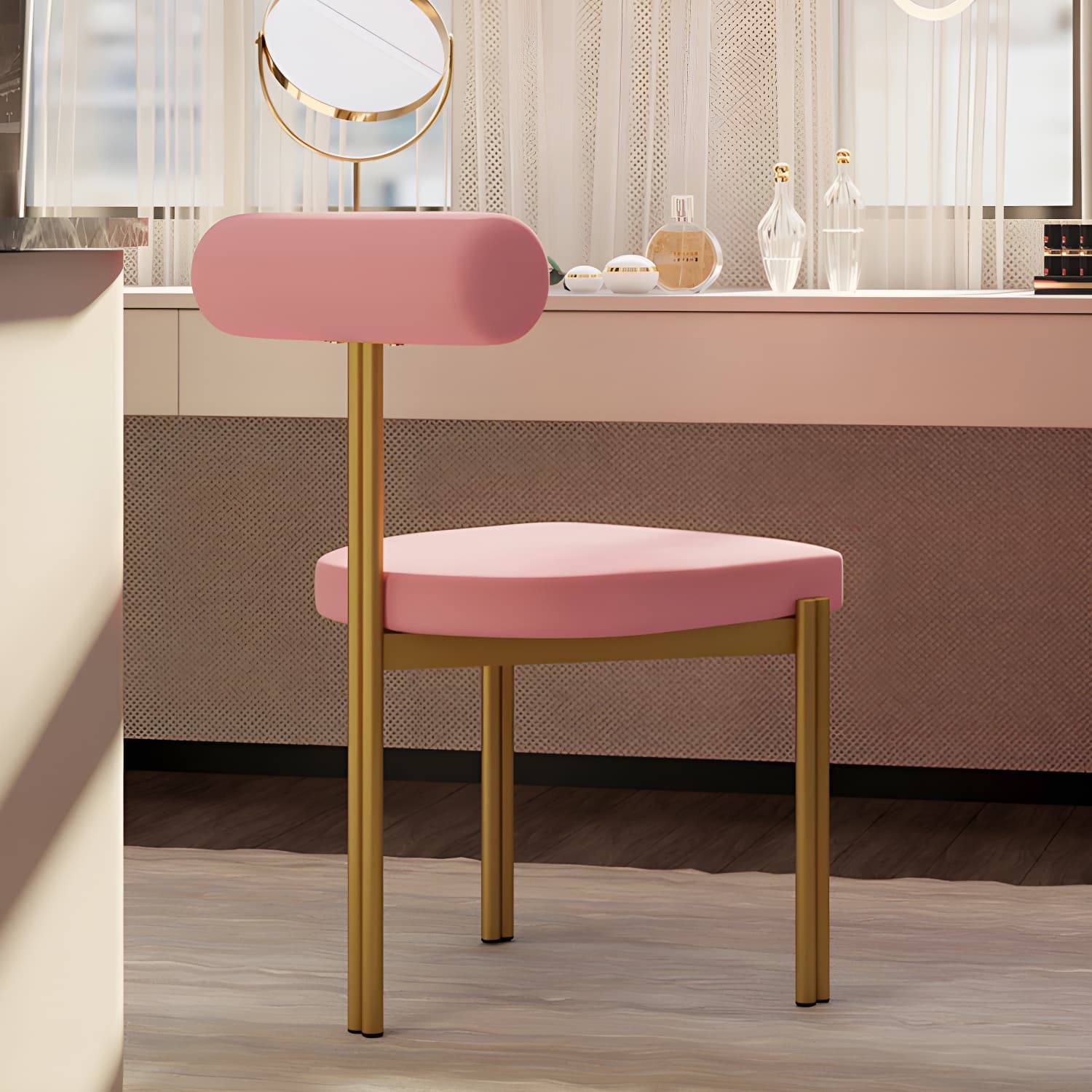 Upholstered Armless Dining Chairs Nordic Style Low Back Side Chair for Dining Room - image 19