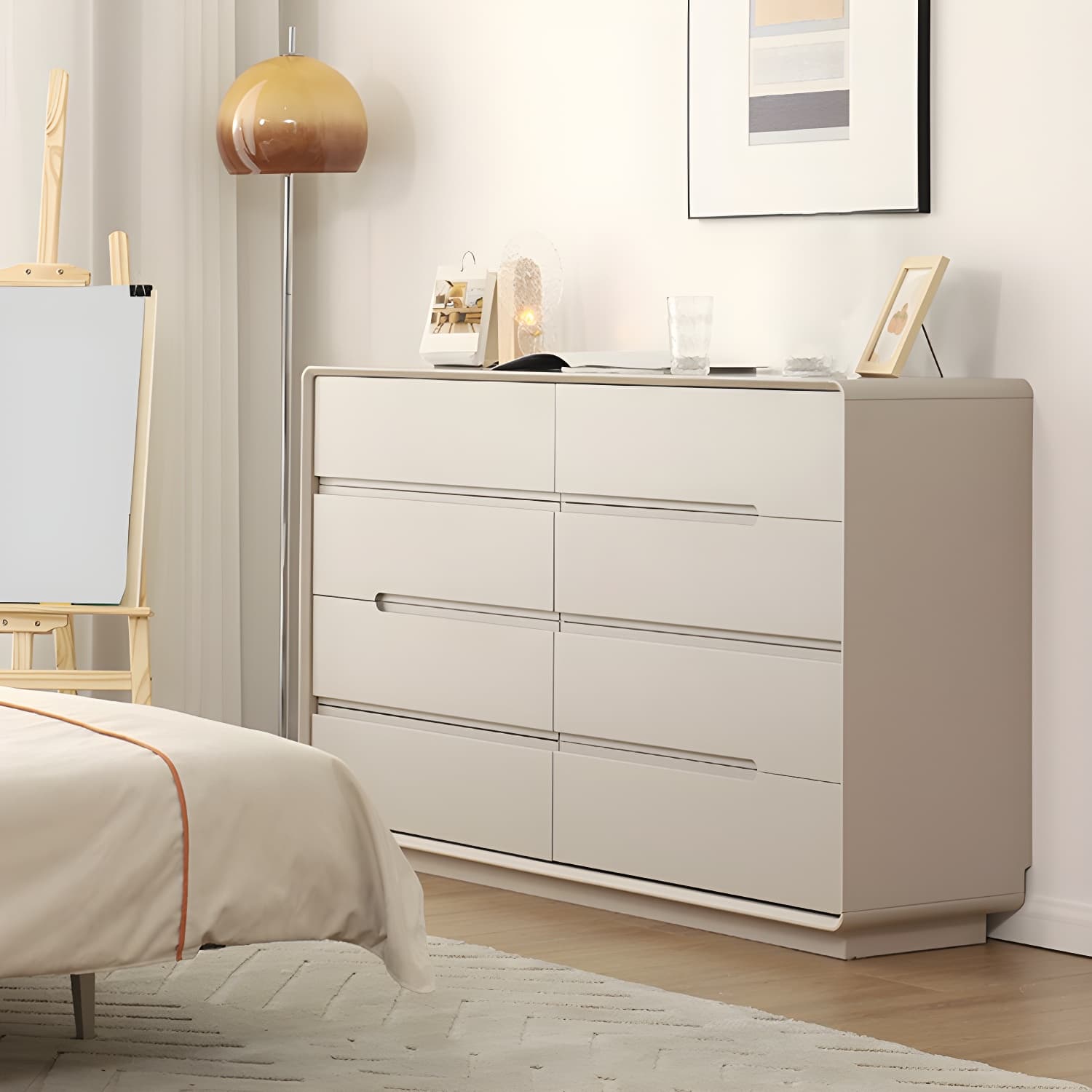 Light Oak Modern Dresser with Solid Wood Construction and Soft-Close Drawers - image 5