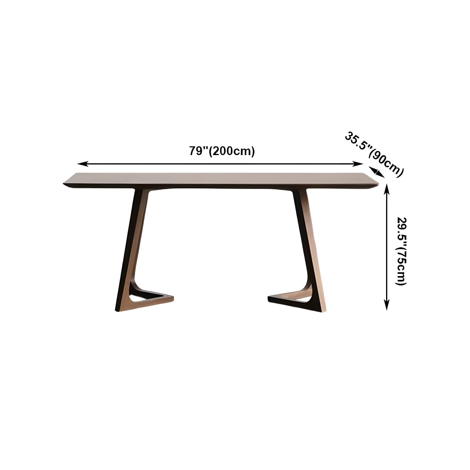 Rectangle Wood Dining Table Solid Wood Table Modern with Double Pedestal Base - image 11