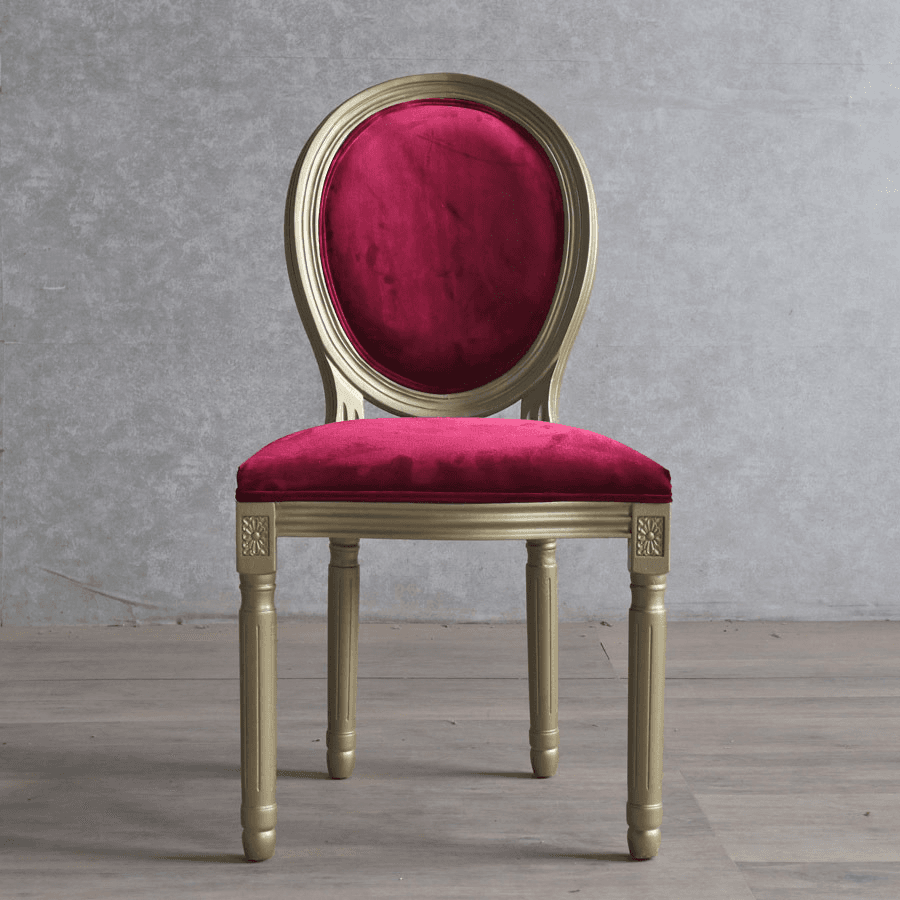 Golden Legged King Louis Back Armless Chair for Dining Room, Outlined Frame with Foot Pads, Steady and Stable - image 6