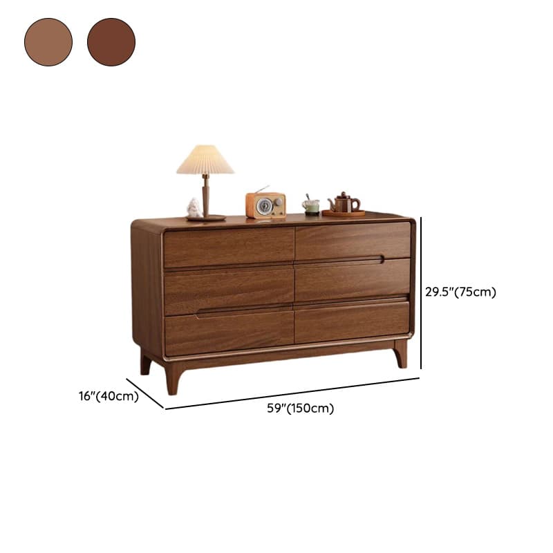 Trendy Walnut Wood Lingerie Chest/Double Dresser with 5/4/6 Drawers Vertical/Horizontal - image 24