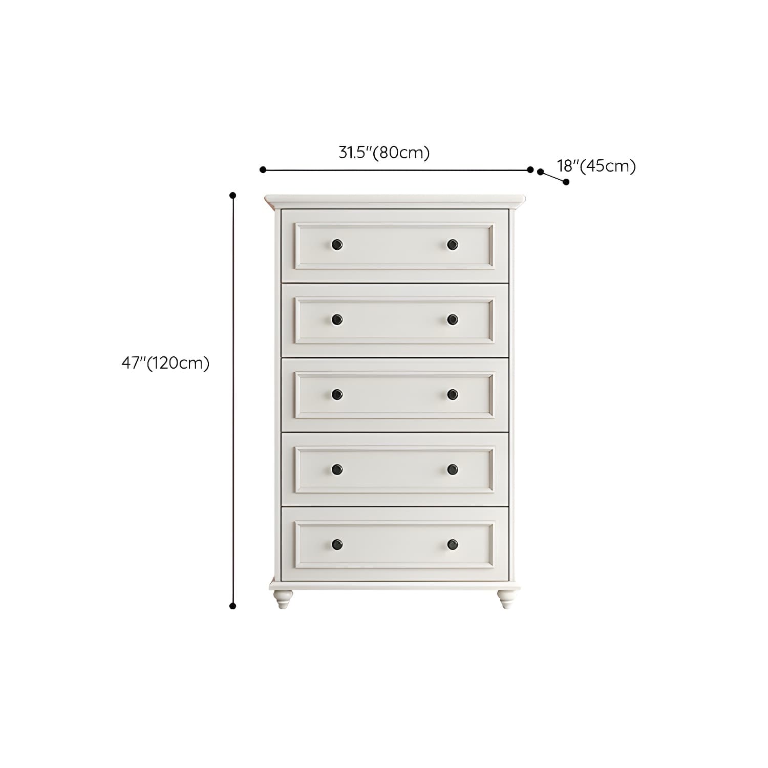Solid Wood and Soft-Close Drawers Modern Chest with Wood Top - image 17