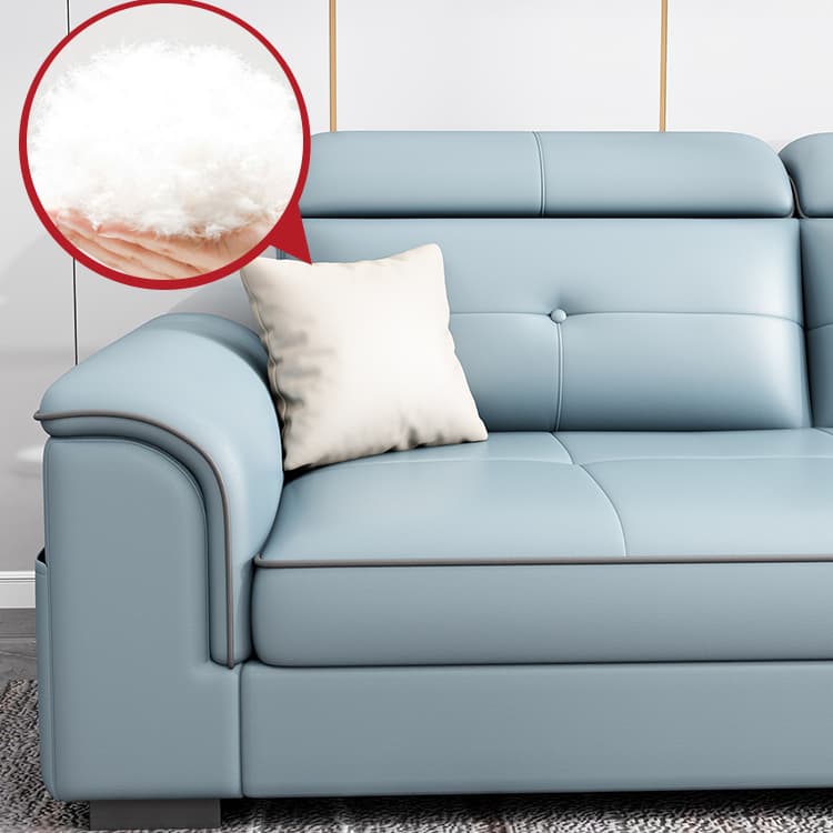 Elegant Tech Cloth Sectional Sofa in L-Shape Design with Cozy Seat Cushions - image 17
