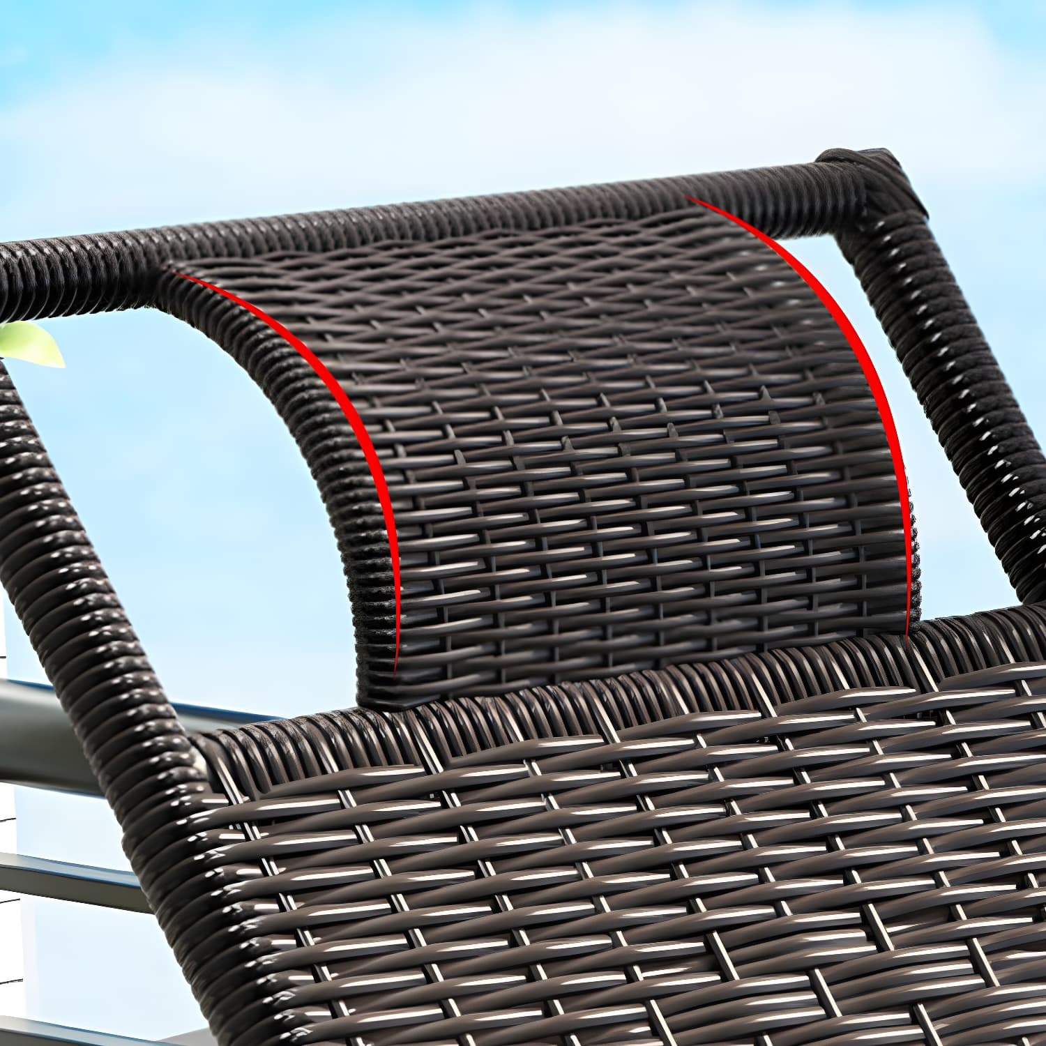 Modern Spindle Rattan Rocking Chair Metal Frame Wheel Handrail Design Rocker Chair - image 14