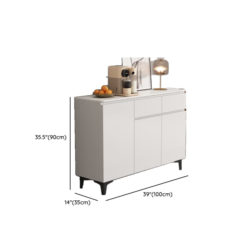 Modish Sideboard with 2 Drawers, 1 Shelf, Larder Storage, Sintered Stone Countertop, and 2/3 Doors - image 23