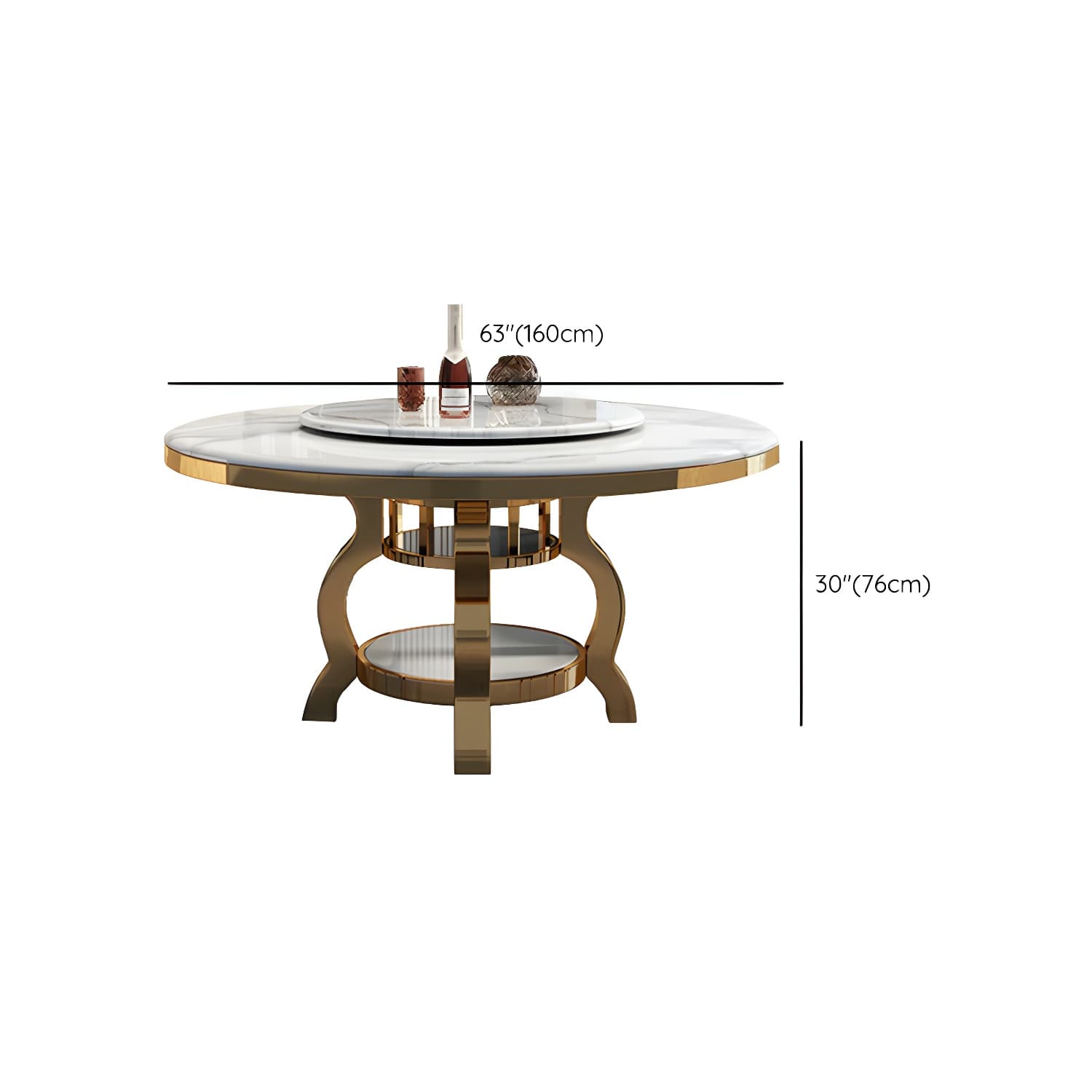 Kitchen 1/7/9/11 Pcs Dining Set with Round Dinette Table and Leather Chairs - image 16