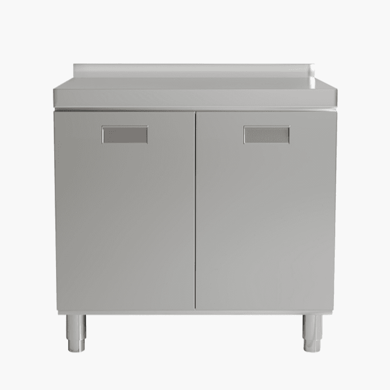 Simple Chrome Standard/Narrow Buffet Table with Alloy Countertop, 3 Doors/4 Doors/2 Doors, 4 Shelves/Three Internal Shelves/2 Shelves, and Functional Storage Cabinet - image 3