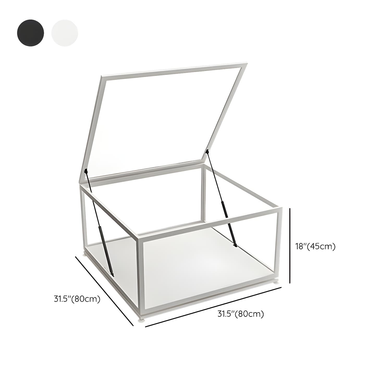 Rectangle Glass Top Coffee Cocktail Table Tranparent Contemporary with Metal Base - image 15