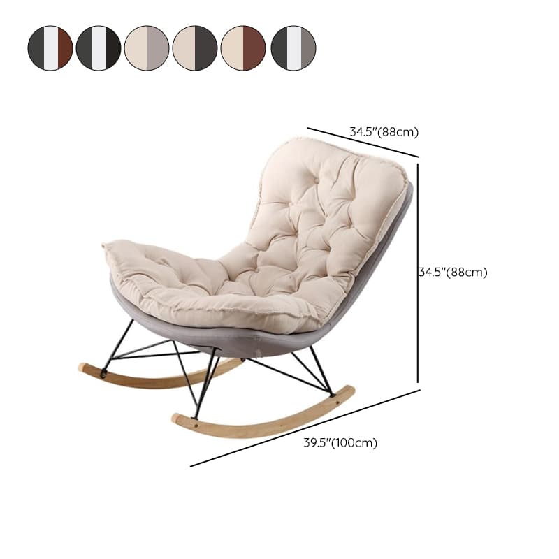 Modish Upholstered Rocking Accent Chair - image 15