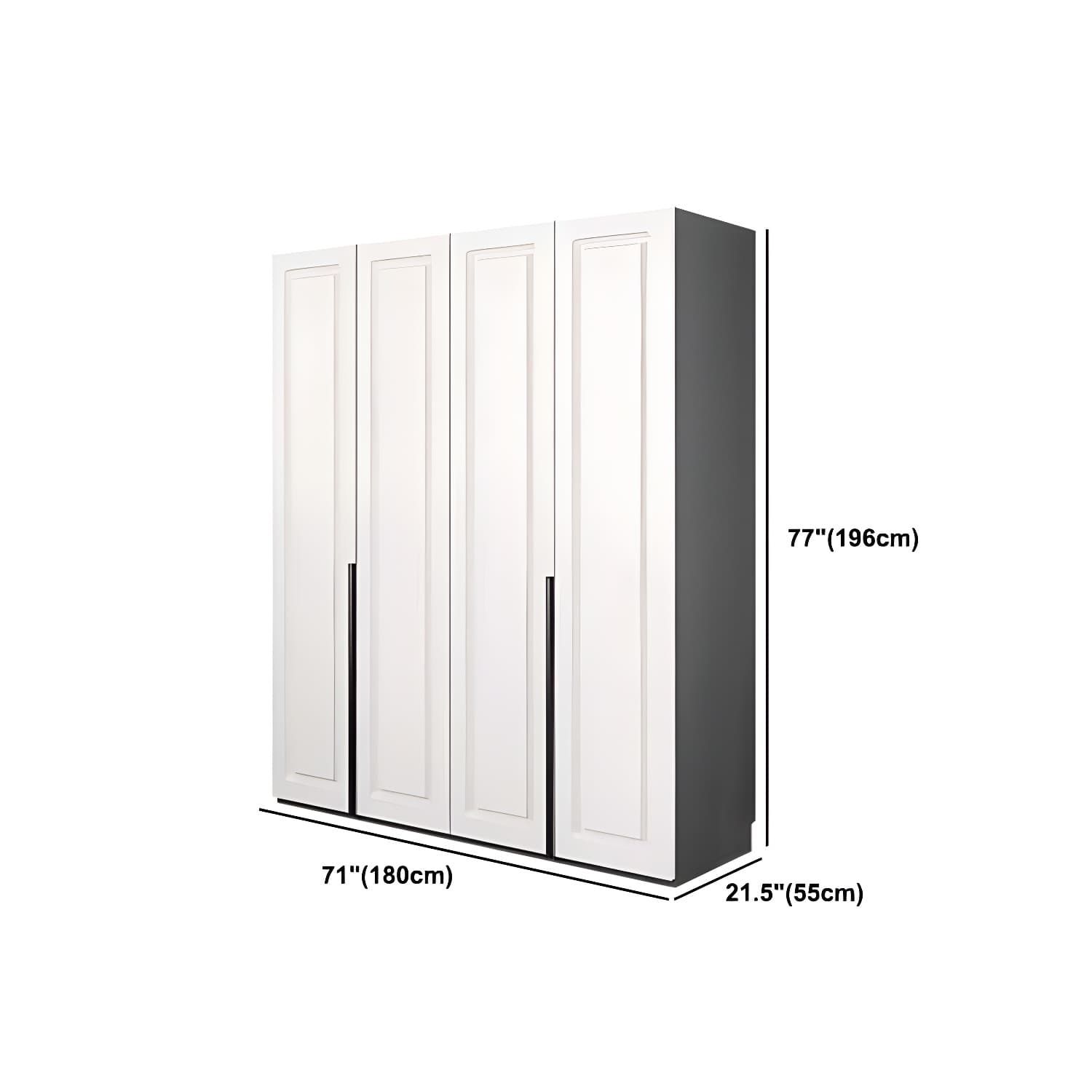 Modern Style Wooden Wardrobe Soft Close Door Wardrobe Closet with Drawer - image 21