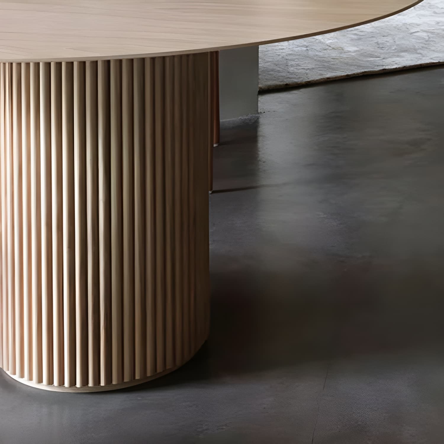 Modern Round Wood Dining Table Home Kitchen Dinner Pedestal Dining Table - image 12