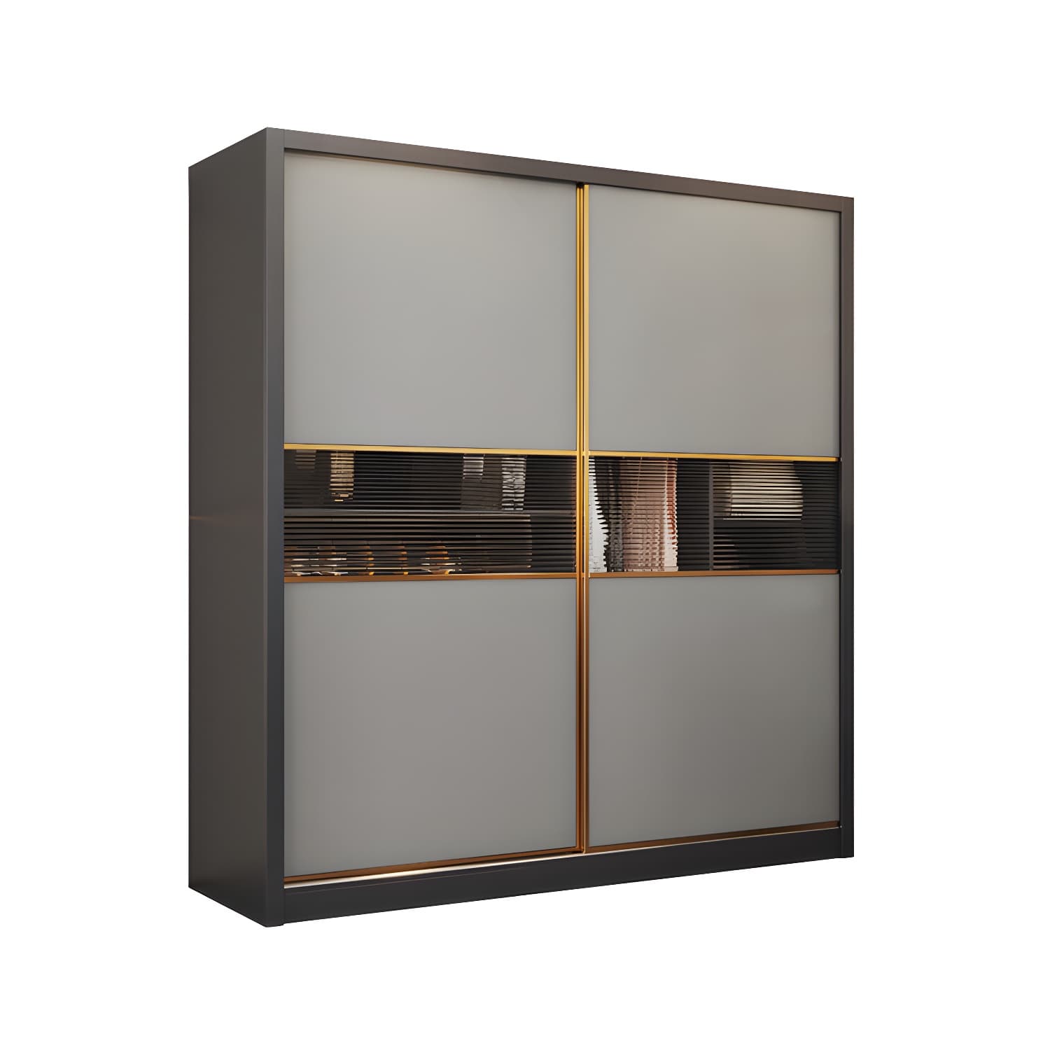 Modern Wood Freestanding Wardrobe Soft Close Drawer and Doors Wardrobe - image 5