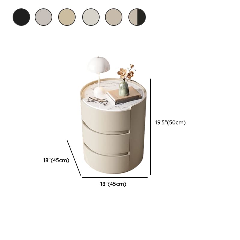 Minimalist 3-Tier Stone Countertop Drawer Storage Nightstand - image 15