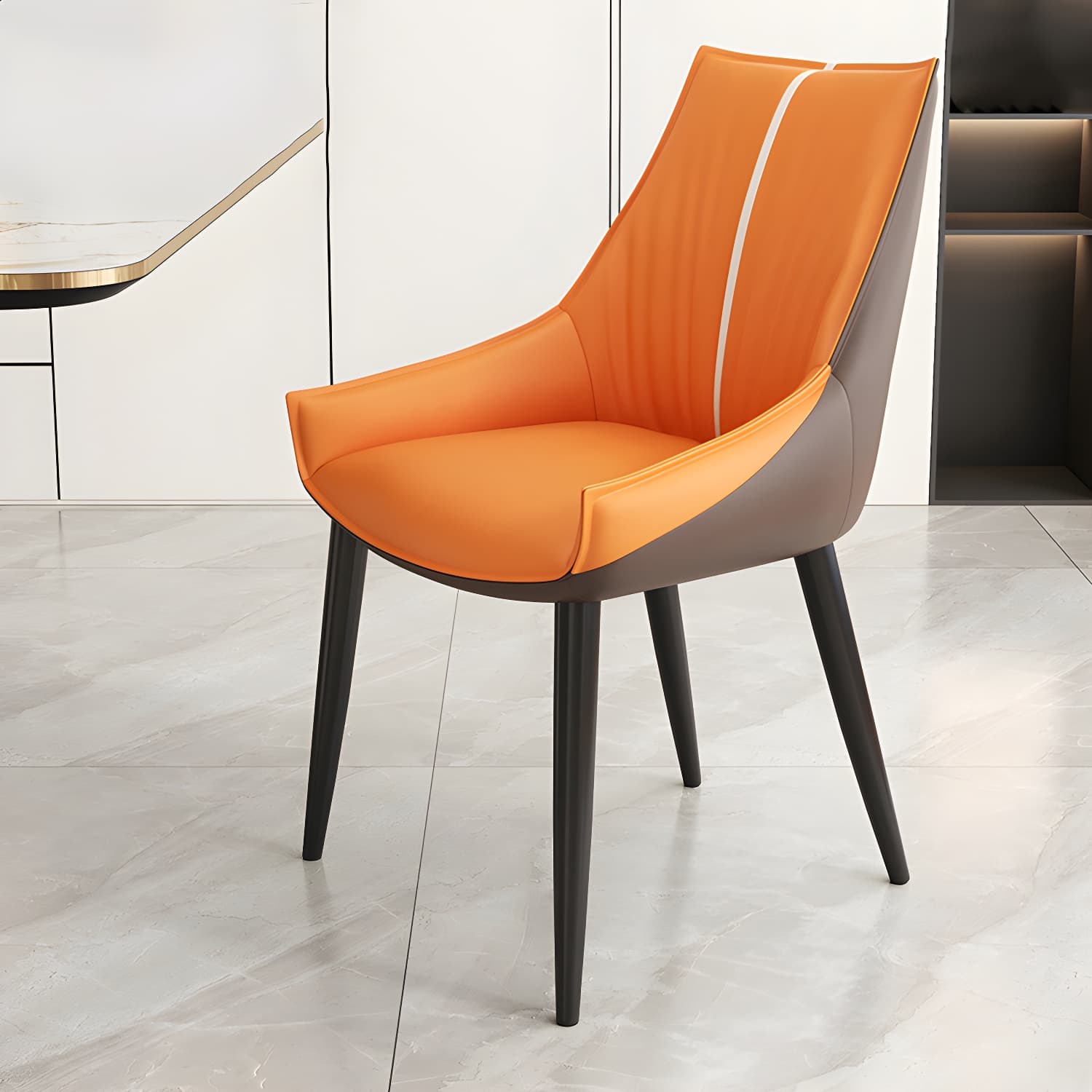 Glam Style Parsons Back Upholstered 4 Legs Home Use Dining Side Chair - image 8