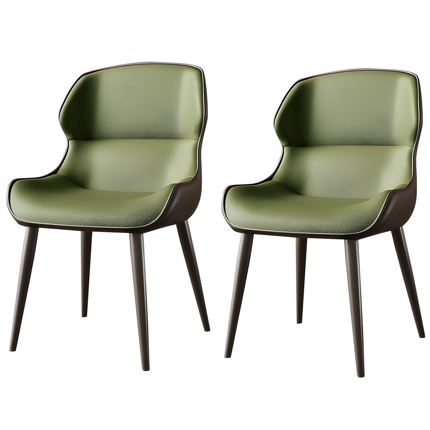 Brasserie Contemporary Faux Leather Dining Chair Parsons Chair in Matte Finish - image 11