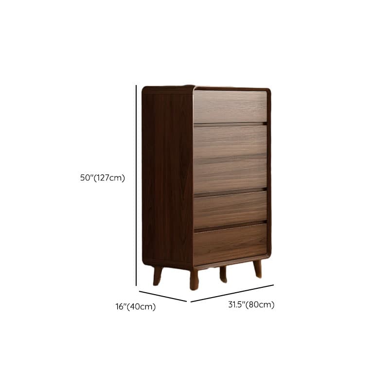 Cocoa Retro Rubberwood Semainier for Sleeping Quarters with 6 Drawers Horizontal - image 15