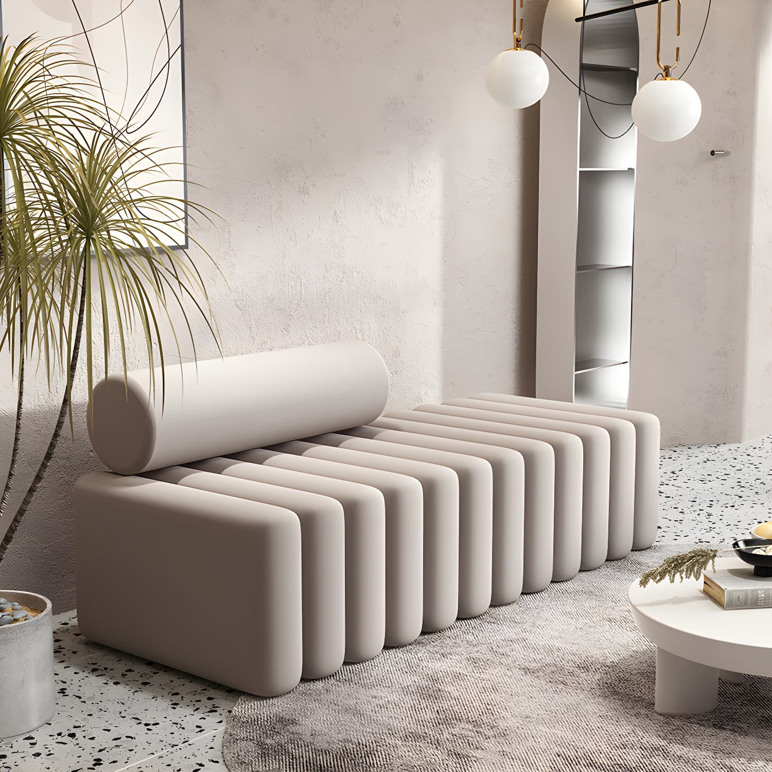 Velvet Contemporary Standard Sofa Armless Sofa for Living Room, Apartment - image 9