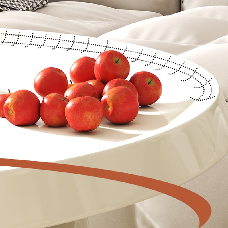Modern Pedestal Non-Upholstered Round Nesting Coffee Tables Metal Top and Base - image 16