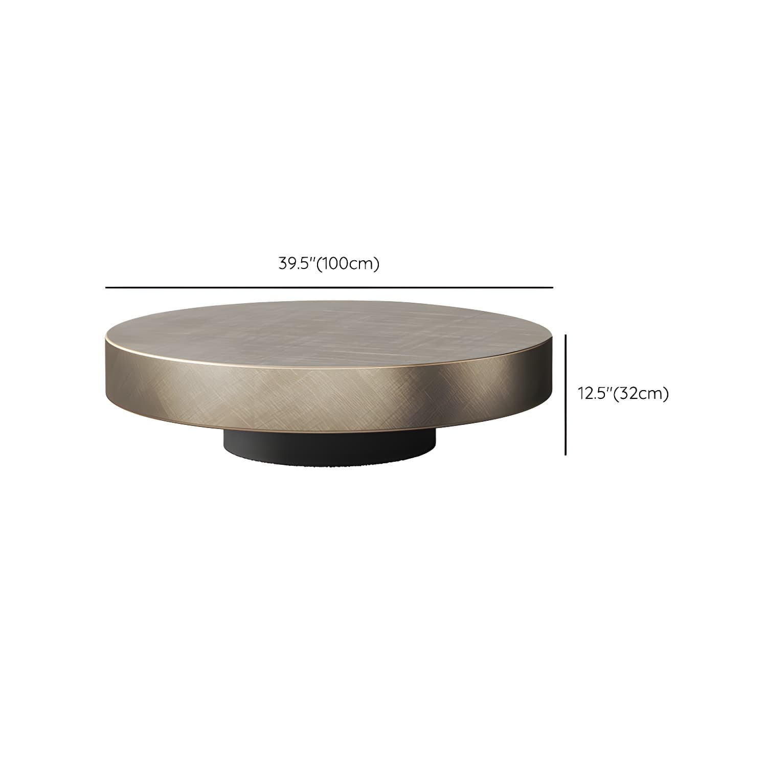 Round Coffee Table Brown Nesting Coffee Table Set for Living Room - image 14