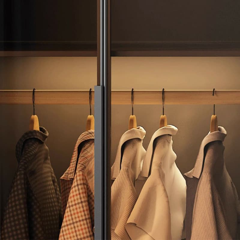 Trendy Charcoal Interior Shelves with Soft Close Drawer and Soft Close Door Timber Cabinet Armoire - image 6